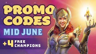 BEST CODES  MID JUNE UPDATE Raid Shadow Legends Promo Codes & 4 FREE Champions