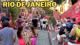 Saturday afternoon through the streets of Rio de Janeiro  Brazil 【4K】2024