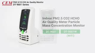 CEM DT-9681series PM2.510 CO2 HCHO Air Quality Meter with WIFI
