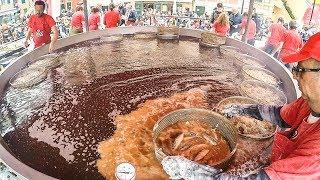 HUGE Italian Street Food Festival of Fried Fish and Seafood Italy Street Food