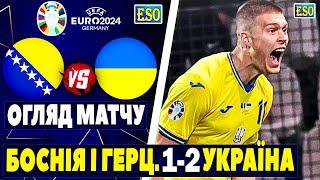 Боснія і Герцеговина 1-2 Україна  Детальний огляд матчу  Відбір до Євро 2024