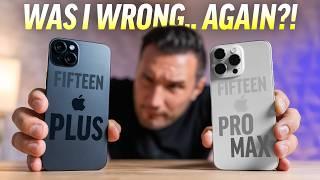 iPhone 15 Plus vs 15 Pro Max - REAL Differences after 1 week
