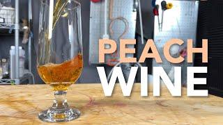 Making Peach Wine  One gallon simple recipe start to finish - with a tasting