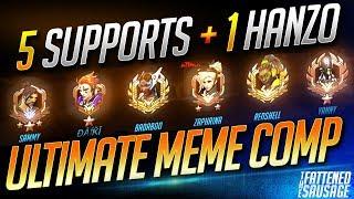 5 Supports & 1 Hanzo Meme Comp In Grandmaster Actually Works? SamitoFPS Gameplay