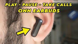 Onn Wireless Earbuds How to Control Your Music and Take Calls Play Pause Skip Volume