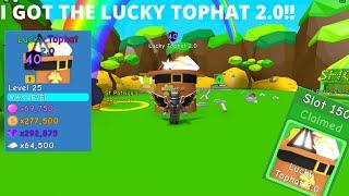 I GOT THE LUCKY TOPHAT 2.0 AND ITS OP  Bubble Gum Simulator  Roblox