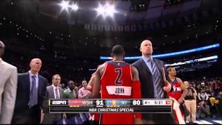 John Wall vs Quincy Acy Fight New York Knicks vs Washington Wizards NBA 2014 Christmas Day