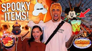 TRYING NEW HALLOWEEN FOOD ITEMS FROM DISNEYLAND  *MUKBANGREVIEW*