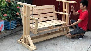 The Wooden Pallet Idea is Easy and Beautiful - Porch Glider from A Porch Swing