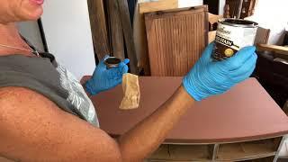 How to stain wood without sanding existing surface
