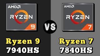 Ryzen 9-7940HS vs Ryzen 7-7840HS Processor   AMD Ryzen-9 7940HS vs AMD Ryzen-7 7840HS