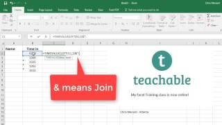 Enter time in Excel without a colon by Chris Menard