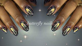 Iridescent Butterfly Nailsmini chit-chat + simple nails