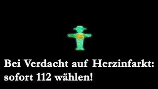 Das Ampelmännchen ® erklärt die Symptome des Herzinfarkt — Bei Verdacht sofort 112