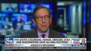 Fox News Chris Wallace reports there is no history of mail in voting fraud
