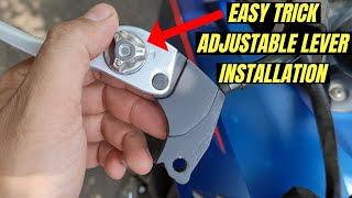 DIY HOW TO INSTALL ADJUSTABLE LEVER ON MOTORCYCLE TVS APACHE RTR 200 4V CLUTCH LEVER REPLACEMENT