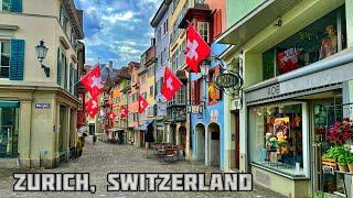 Zurich Switzerland walking tour 4K - The most beautiful Swiss cities