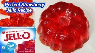 Jello recipe  How To Make Jello From a Box  Strawberry jell-o Sugar Free gelatin dessert Recipes