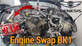 Part4 Seize-Up Engine Attempting to Remove 2009+ Hyundai Genesis BK1 3.8L Coupe