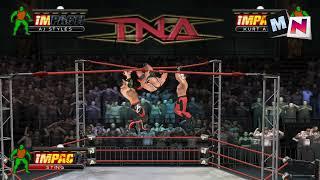 TNA Impact  Ultimate X Match Sting vs Kurt Angle vs AJ Styles. PS2