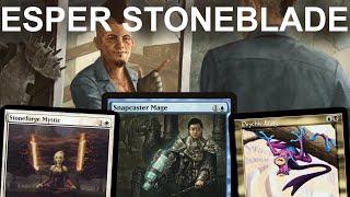 PSYCHIC FORGE Legacy Esper Stoneblade. Fair Stoneforge Mystic with Psychic Frog and Fallout MTG