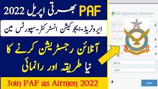 How to apply paf online registration 2022 How to fill paf online registration form aero trade