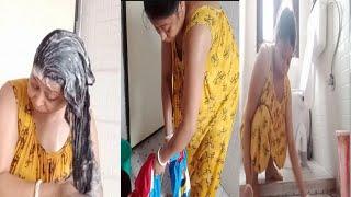 Desi Style cleaning vlog Indian Housewife cloth washing Bengali blogger#viral #cleaning