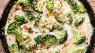 Creamy Garlic Parmesan Broccoli & Bacon