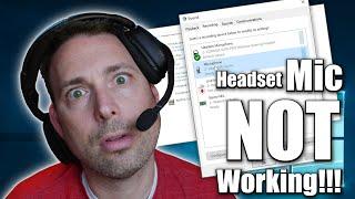 Why isnt My Headset Mic Working & How do I Fix it? - Windows & Software Settings