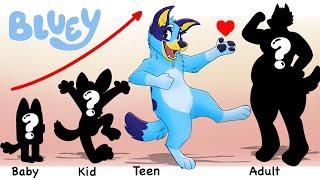 Bluey from Baby to Old Age  Growing Up Journey #2  Cartoon Wow