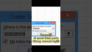 stop hitung manual di excel  #shorts #printexcel #microsoftoffice