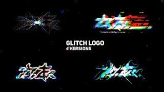 Glitch Logo 4 in 1  After Effects Template  AE Templates