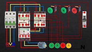 Reverse Forward DOL Starter Power and control Wiring