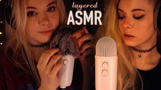 layered ASMR  cupped Whispering Shoop Tsk Fuzzy Mic Combing clicky breahthy