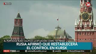 El Kremlin afirma que el Ejército ruso recuperará la región Kursk cuando sea oportuno