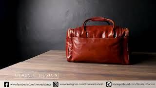 Cognac Brown Leather Duffel Bag - The Hitchhikers Guide to the Galaxy  Time Resistance Video