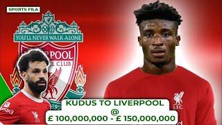 MOHAMMED KUDUS TO JOIN LIVERPOOL THIS SUMMER FOR £100M - £150M-REPORTS