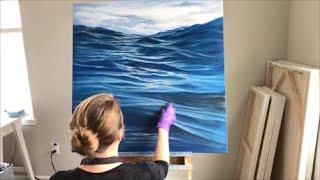 Oil Painting Tutorial - How to Paint Realistic Ocean Waves