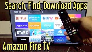 Amazon Fire TV How to Search Find Download Apps