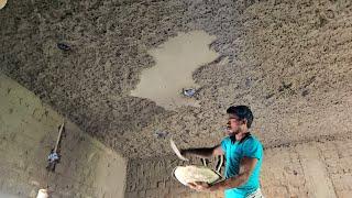 Plastering Techniques_Living Hall Roof Ceiling Properly Plastering with CementCeiling Plastering