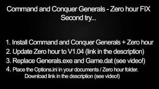 C&C Generals  Zero hour Fix for Windows 10 TEST