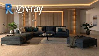 Vray For Revit - Living Room Interior Rendering In Revit 2022 And Vray 5 #2