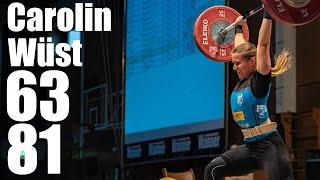 Carolin Wüst 58.6kg 63kg Snatch 81kg Clean and Jerk - 2019 Junior German Champ