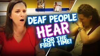 Amazing People Hearing for the First Time Deaf & Hearing Impaired Get Cochlear Implants turned on