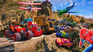 Cars McQueen Monster Truck 8x8 Mack Hauler Superfly Fishtail Jackson Storm Richie Gunzit Racing Toys