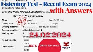 IELTS Listening Actual Test 2024 with Answers  24.02.2024