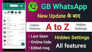 Gb Whatsapp v20.50 A to Z settings and Hidden Features  Gb Whatsapp new update 2024