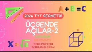 TYT GEOMETRİ ÜÇGENDE AÇILAR-2