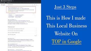 3 Steps to Rank Your Website Fast In Google. Proven Tips For Local Business Website To Rank Quickly
