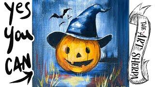 Witches jack olantern  How to Draw and Paint tutorial for Beginners 13 Days of Halloween